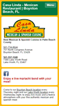 Mobile Screenshot of casalindamexican.com
